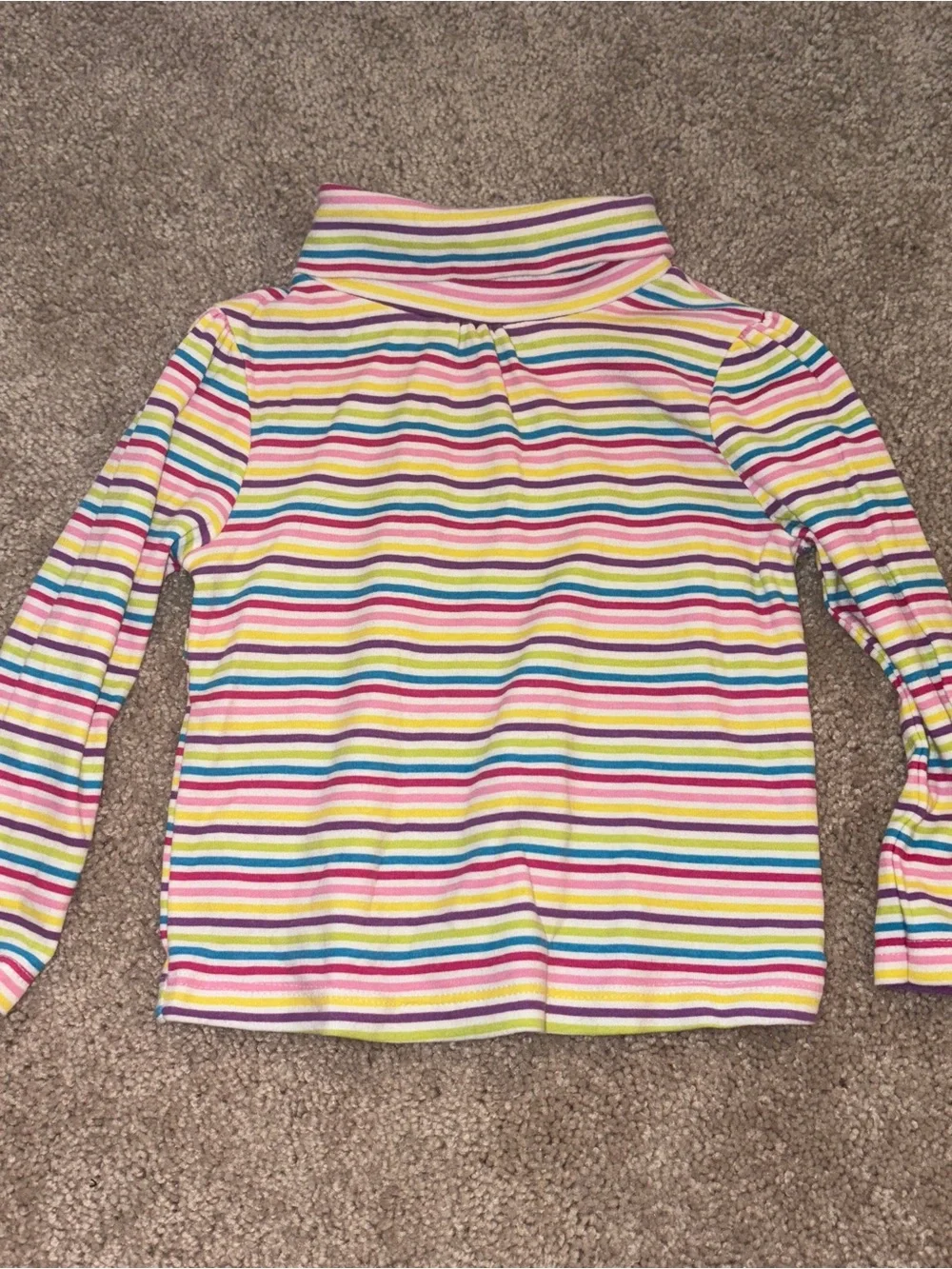 Garanimals Girls' Long Sleeve Multicolor Striped Turtleneck - 24M